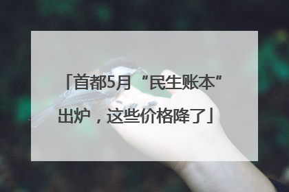 首都5月“民生账本”出炉，这些价格降了