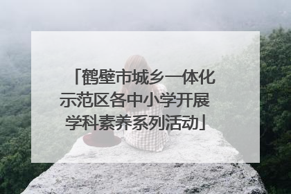 鹤壁市城乡一体化示范区各中小学开展学科素养系列活动