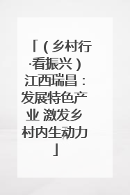 （乡村行·看振兴）江西瑞昌：发展特色产业 激发乡村内生动力