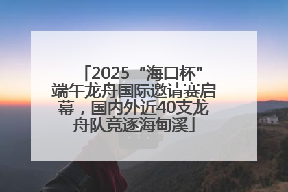2025“海口杯”端午龙舟国际邀请赛启幕，国内外近40支龙舟队竞逐海甸溪