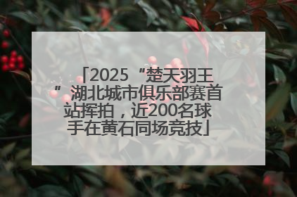 2025“楚天羽王”湖北城市俱乐部赛首站挥拍，近200名球手在黄石同场竞技