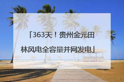 363天！贵州金元田林风电全容量并网发电
