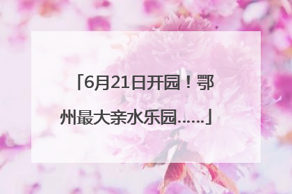 6月21日开园！鄂州最大亲水乐园……