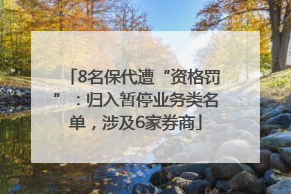 8名保代遭“资格罚”：归入暂停业务类名单，涉及6家券商
