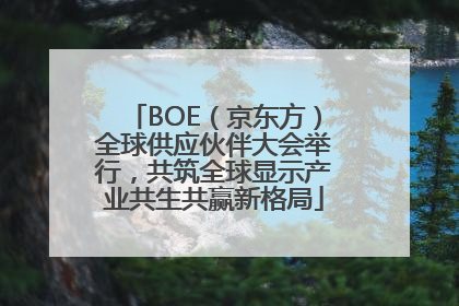 BOE（京东方）全球供应伙伴大会举行，共筑全球显示产业共生共赢新格局