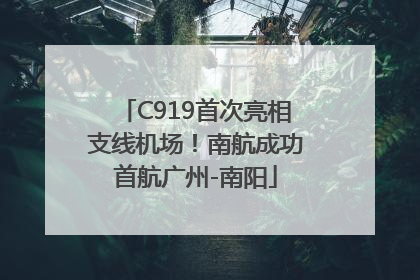 C919首次亮相支线机场！南航成功首航广州-南阳