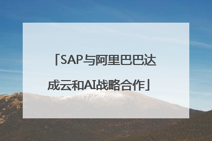 SAP与阿里巴巴达成云和AI战略合作